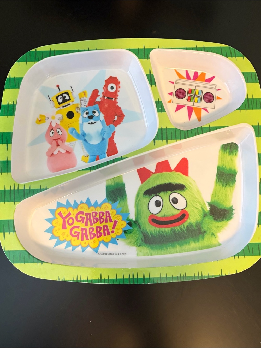 Zak! Designs Yo Gabba Gabba! Children’s Divided Plate Plastic